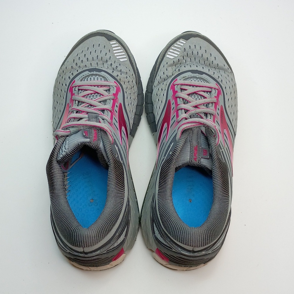 Brooks Ariel 18 Womens Running Shoes Grey Pink 1202711D091 Wide D Size 10 - Picture 7 of 10
